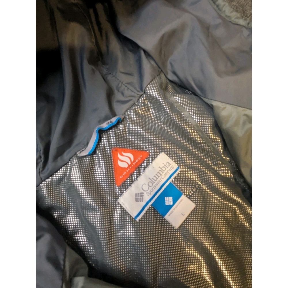 Columbia Omni-Heat Insulated Quilted Jacket Women's Large Silver Parka Coat - Picture 7 of 11